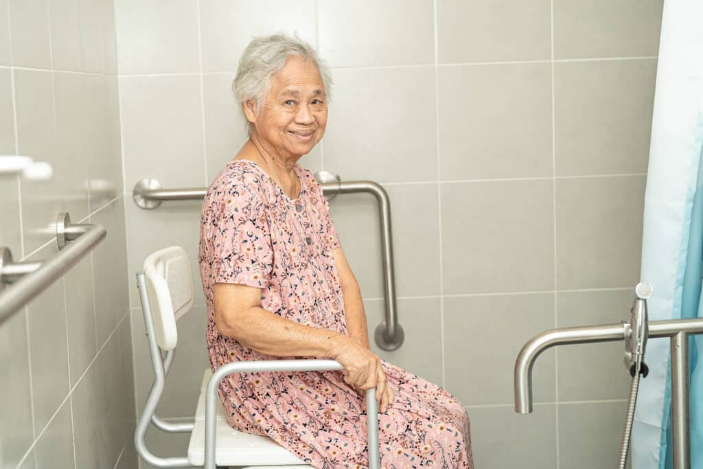 Personal care at home and bathroom modifications can help seniors age in place safely.