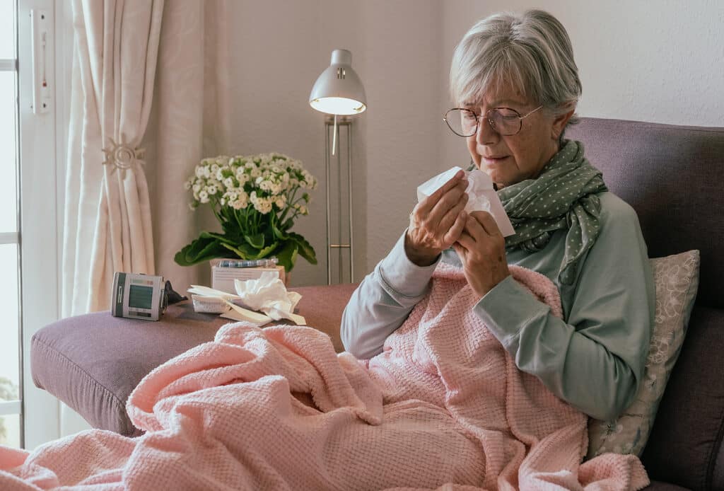 Home care can help aging seniors when they are sick or experiencing allergy season with daily support and care.